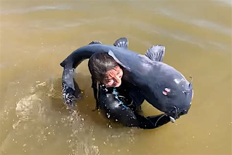 Catfish Noodling tips with Hannah Barron .